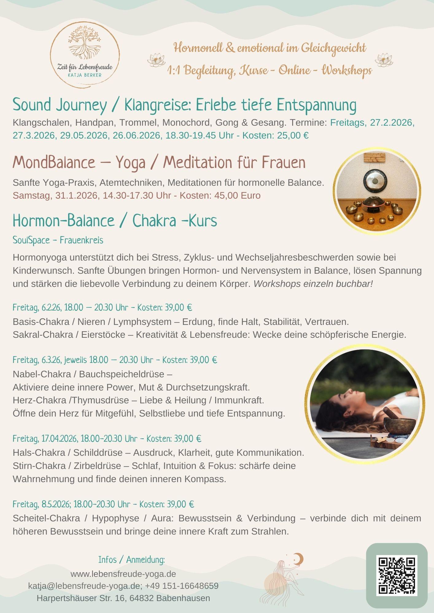 Flyer MondBalance; SoulSpace Frauenkreis,